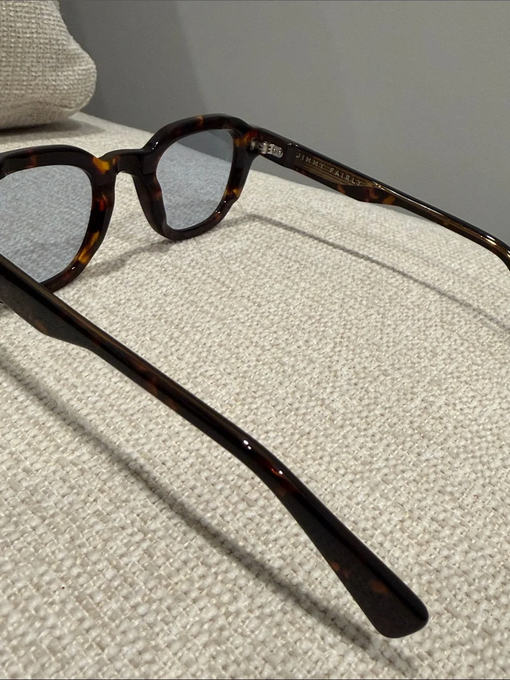 Jimmy Fairly Napoli Men’s Sunglasses - Brown Frames with Yellow & Blue Lenses